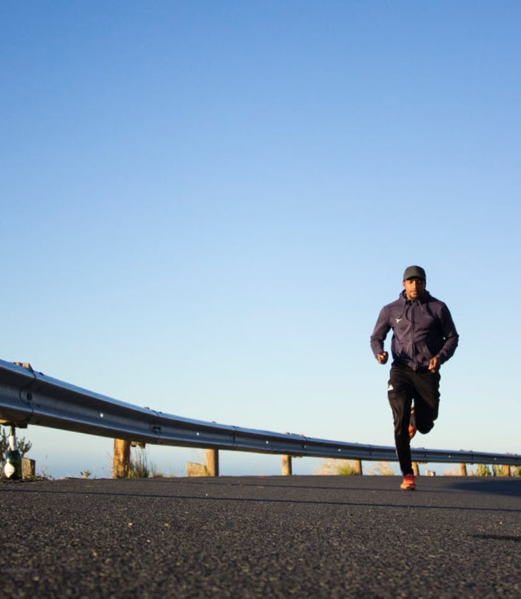 Man in tracksuit running